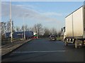 Northbound A49 bridging the M56