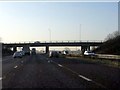 SJ5190 : M62 motorway - Jubits Lane overbridge (B5419) by Peter Whatley