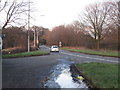 Looking north on A523 from Mill House layby