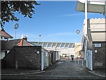 SK5838 : Trent Bridge Cricket Ground from Fox Road by John Sutton