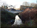 SJ8293 : Chorlton Brook and the route of the Metrolink extension towards Manchester Airport by Phil Champion