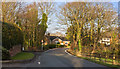 A bend in the road to New Lane End