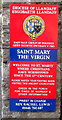 ST0674 : Nameboard, Church of St Mary the Virgin Bonvilston by Jaggery