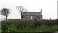 Bright CoI Parish Church from near the ruin of Castle Bright