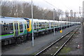 EMUs stabled beside Northampton station