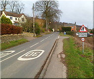 SO8707 : No footway for 200 yards, Slad by Jaggery