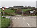 View north-eastwards across the Bright Road/Ballynoe Road Cross Roads