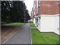 Footpath in front of  houses off Valiant Way