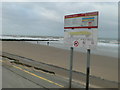 Bylaws notice at Prestatyn Beach