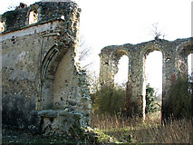 TM3669 : The ruined Cistercian abbey in Sibton by Evelyn Simak