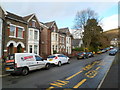 Houses on the west side of Glyncoli Road, Treorchy