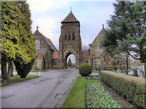 SJ7693 : The Chapel at Urmston Cemetery by David Dixon