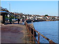 Strollers enjoying the winter sun at Llandrillo yn Rhos