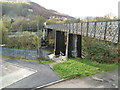 Long footbridge to Ystrad Rhondda railway station