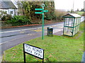 Recently-installed signs, Llangybi