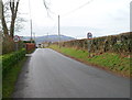 30mph speed limit at the western end of Sluvad Road near New Inn