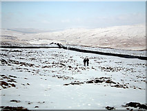 SD7677 : Walkers descending from Park Fell by John Lucas