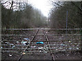 Gate blocking disused GWR Highworth branch line