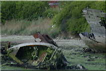 SU6100 : Wrecked leisure boat, Forton Lake by Daniel Karmy