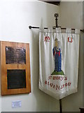 ST9723 : Banner, St Mary's Church by Maigheach-gheal