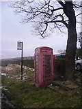 SK0390 : Telephone Box on the A624 (next to The Grouse Inn) by Anthony Parkes