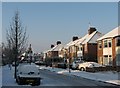 TL4656 : Lichfield Road: sunshine and snow by John Sutton