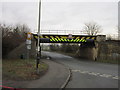 The rail bridge on Hyde Lane, Swindon