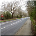 Looking NW along the A48 in the north of Caerwent