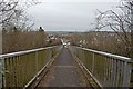 A footbridge over the A361 linking Deer Park Road with Newport