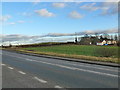 The A 39 Bath Road from lay-by, close to Bawdrip, Somerset