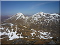 NN4121 : View towards Ben More (left) and Stob Binnein (right) from near Cruach Ardrain summit by Alan O'Dowd