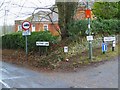 The junction of Halfpenny Lane and Longdown Road