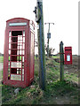 K6 telephone box on the corner of Miles