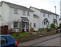 Row of three white houses, Grosmont