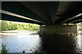 NY6963 : Under the A69 with the River South Tyne by Anthony Parkes