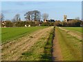 Track and farmland, Hatford