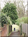 Footpath between Birkbeck Road and Lawrence Street, NW7