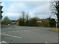 The junction of the A40 and Chipps Hill, and the entrance to Ham Farm