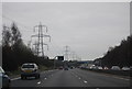 Pylons parallel with the M3