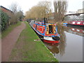 Working Narrow Boat Hadar moored in Stone