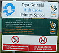 Nameboard, High Cross Primary School, Newport