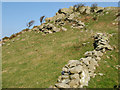 Ruined wall with rocks