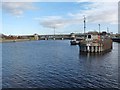 NZ4618 : Entrance to the navigation channel at the Tees Barrage by Oliver Dixon
