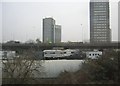 TQ2381 : Travellers' site under the Westway, from the West London Line by Christopher Hilton