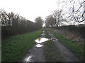 The lane from Prospect Farm to Stockmoor Lane