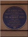 Robert Peel blue plaque, 16 Upper Grosvenor Street W1