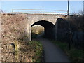 Cycle Route 6 passing under the Leicester-Birmingham rail line