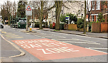 J3572 : Road markings, Belfast by Albert Bridge
