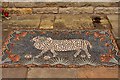 SD5868 : Stone mosaic outside the butcher's shop by Steve Daniels