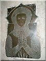 TF0785 : Brass of Knight on coffin slab, St Michael's church by J.Hannan-Briggs